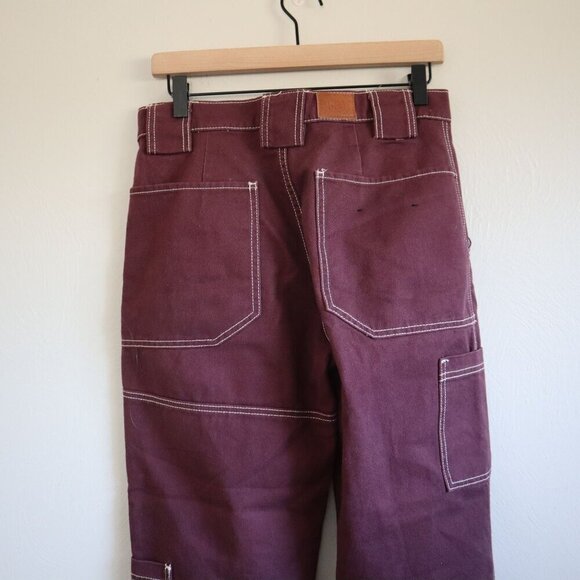 BDG Redish Purple Cargo Pants Size 27 - Picture 4 of 5